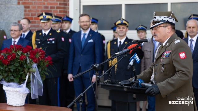Fot. Robert Stachnik [Radio Szczecin] Uroczyste powitanie świeżo upieczonego generała PSP [WIDEO, ZDJĘCIA]