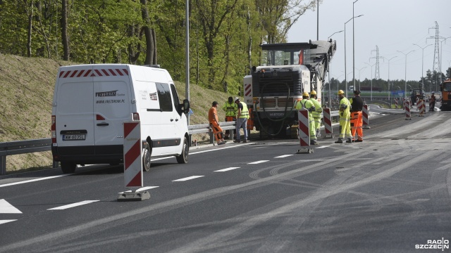 Fot. Kamila Kozioł [Radio Szczecin] Zmiana organizacji ruchu na Węźle Kijewo [ZDJĘCIA]