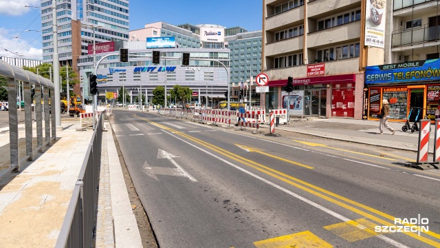 Fot. Robert Stachnik [Radio Szczecin] Kierowcy znów inaczej pojadą w centrum Szczecina [WIDEO, ZDJĘCIA]