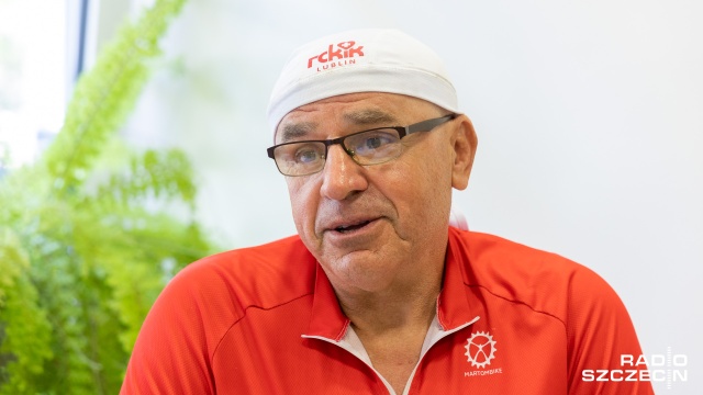 Fot. Robert Stachnik [Radio Szczecin] Przemierza rowerem Polskę, oddając krew. Szczytna akcja 63-latka [WIDEO, ZDJĘCIA]