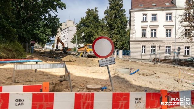 Fot. Robert Stachnik [Radio Szczecin] Szczątki na placu budowy w Szczecinie. Mogą pochodzić ze średniowiecza [WIDEO, ZDJĘCIA]