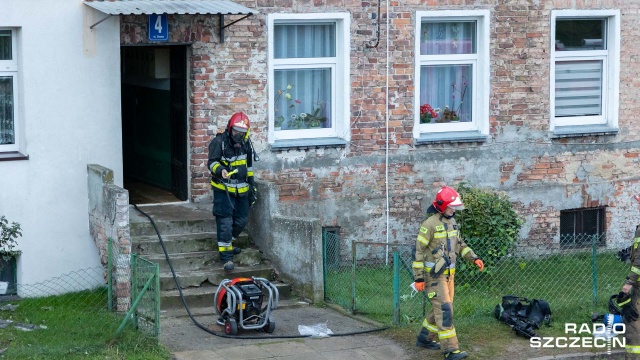 Fot. Robert Stachnik [Radio Szczecin] Pożar w Podjuchach [ZDJĘCIA]