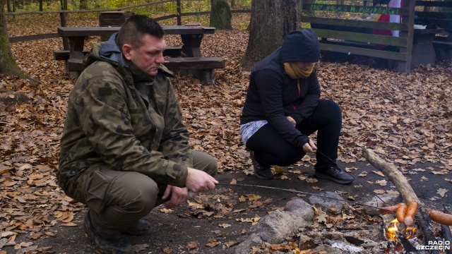Fot. Wojciech Ochrymiuk [Radio Szczecin] Rotmistrz Pilecki wspominany w Puszczy Bukowej [ZDJĘCIA]