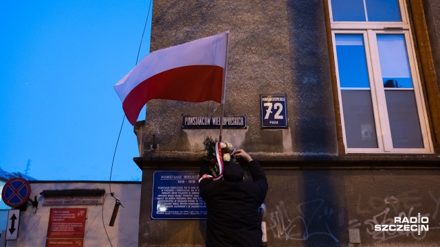 Fot. Robert Stachnik [Radio Szczecin] Szczecinianie uczcili Narodowy Dzień Zwycięskiego Powstania Wielkopolskiego [ZDJĘCIA]