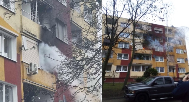 Trwa dogaszanie pożaru mieszkania w Dębnie. Płonęło tam mieszkanie w bloku. Konieczna była ewakuacja mieszkańców.