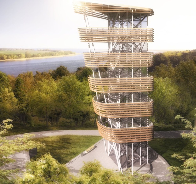 Ruszyła budowa wieży widokowej w parku w Wolinie. Konstrukcja mierzyć będzie ponad 30 metrów.