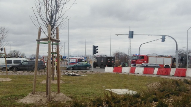 Częściowo zablokowane było rondo przy ulicy Granitowej w szczecińskich Podjuchach.