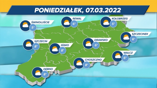 Poniedziałek wprowadza nas do pięknego i słonecznego tygodnia. Będzie dużo słońca i ciepło. Poza tym, że w nocy na minusie.