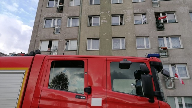 Paliło się mieszkanie w bloku przy ul.Mierosławskiego.