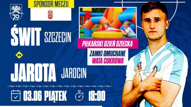 Atrakcje i niespodzianki czekają na kibiców Świtu podczas piątkowego meczu z Jarotą Jarocin w III lidze.
