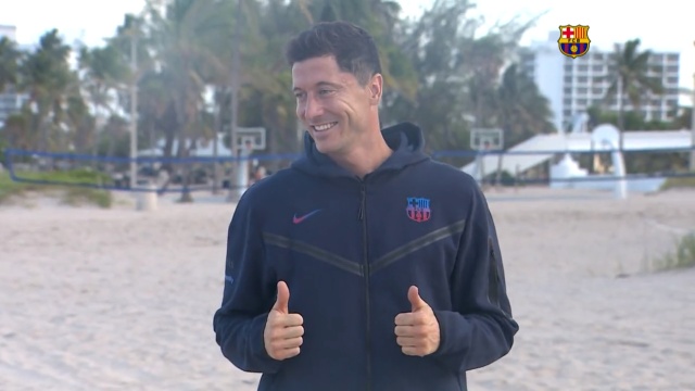 Robert Lewandowski w nocy z niedzieli na poniedziałek czasu polskiego dotarł do Miami w Stanach Zjednoczonych.