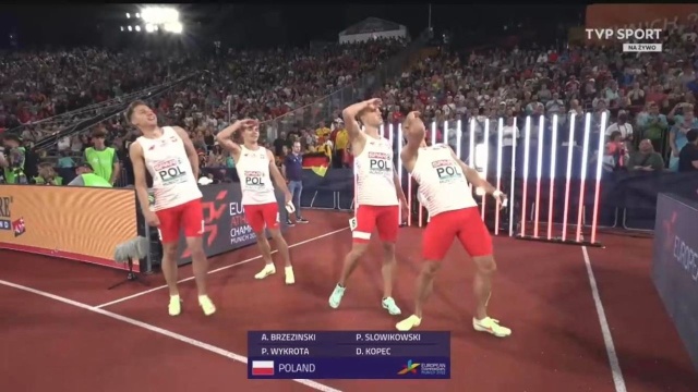 Polska sztafeta 4x100 metrów zdobyła brązowy medal lekkoatletycznych mistrzostw Europy w Monachium.