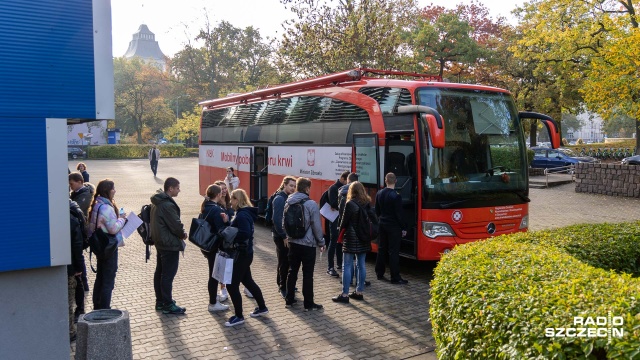 Akcja krwiodawcza na Politechnice Morskiej w Szczecinie.