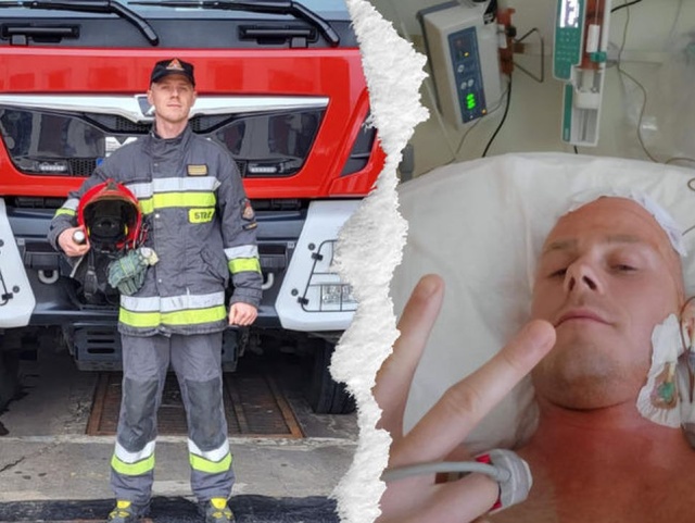Zazwyczaj sam ratuje innych, teraz potrzebuje pomocy. Strażak ze Szczecina walczy z nowotworem i zbiera na leczenie. To 38-letni Paweł Szulc. Zdiagnozowano u niego guza mózgu.