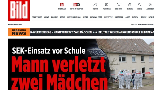 Dwoje dzieci zostało rannych w wyniku ataku nożownika w Niemczech. Policja potwierdziła wcześniejsze doniesienia gazety Bild w tej sprawie.