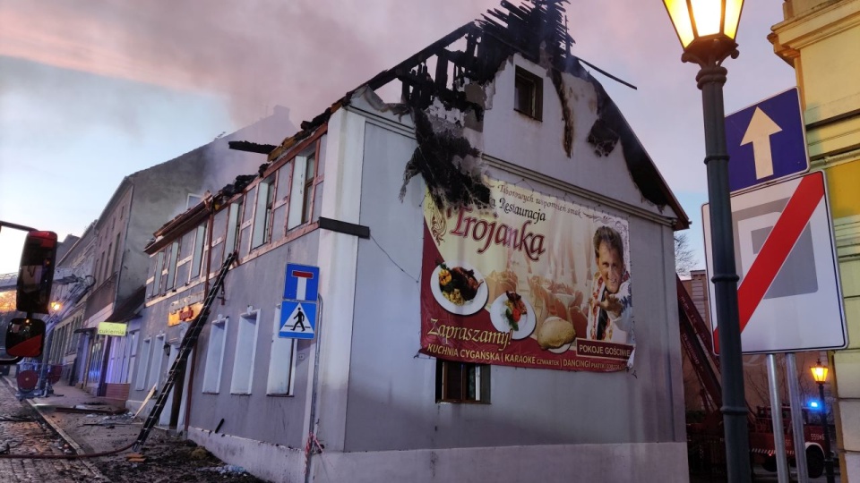 W minioną niedzielę ogień strawił lokal w Połczynie-Zdroju. źródło: Gmina Połczyn-Zdrój