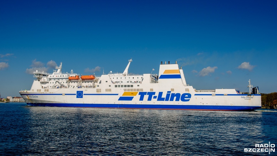 "Nils Dacke", jeden z promów TT-Line. Fot. Olaf Nowicki [Radio Szczecin/Archiwum]