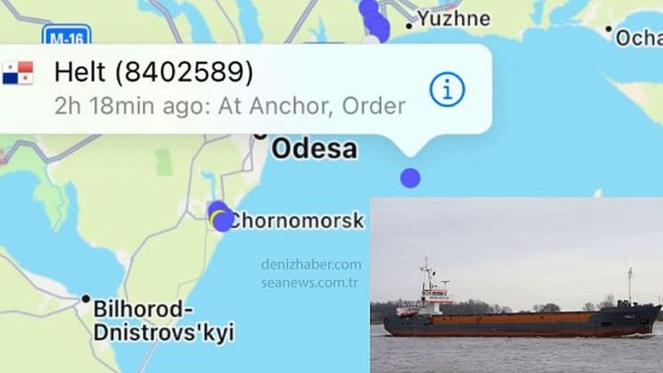 W pobliżu Odessy zatonął - płynący pod panamską banderą - estoński statek towarowy Helt. źródło: https://twitter.com/AjansHaberResmi/status/1499373705713135621