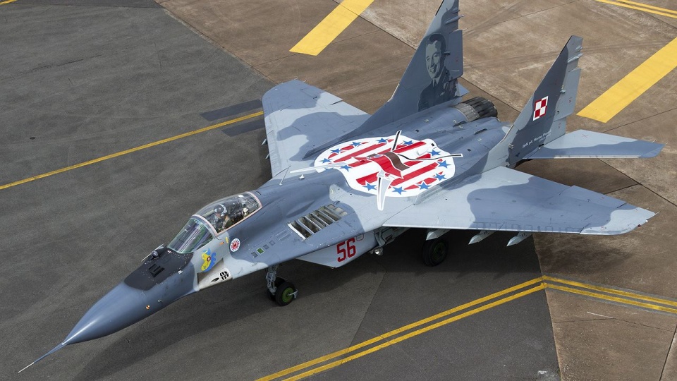MiG-29 w barwach SP. źródło: https://pl.wikipedia.org/wiki/MiG-29
