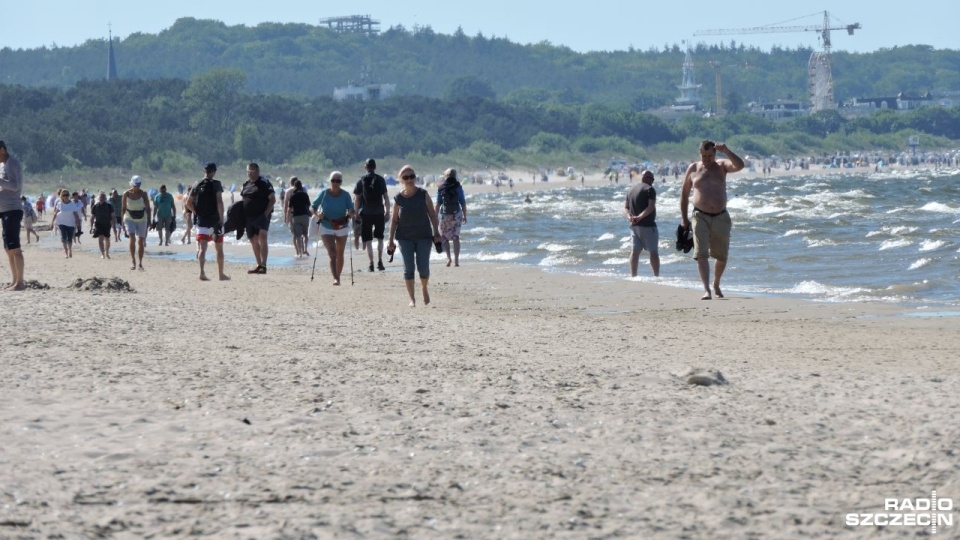 Średnia szerokość plaży w Świnoujściu to 150 metrów. Fot. Joanna Maraszek [Radio Szczecin]