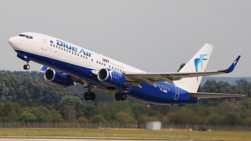 Boeing B737 YR-BMN Blue Air. źródło: https://pl.wikipedia.org/wiki/Blue_Air