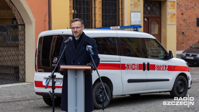 Fot. Robert Stachnik [Radio Szczecin] Nowe wozy strażackie dla Stargardu [WIDEO, ZDJĘCIA]