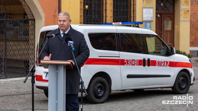 Fot. Robert Stachnik [Radio Szczecin] Nowe wozy strażackie dla Stargardu [WIDEO, ZDJĘCIA]