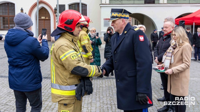 Fot. Robert Stachnik [Radio Szczecin] Nowe wozy strażackie dla Stargardu [WIDEO, ZDJĘCIA]