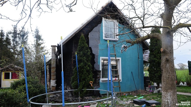 Fot. Marcin Kokolus [Radio Szczecin] Środek nocy, ogień i walące się sufity. Uciekli, teraz potrzebują pomocy [ZDJĘCIA]