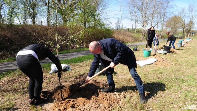 Fot. Marcin Kokolus [Radio Szczecin] Kolejny Sad Pamięci w regionie. "To będzie pamiątka na lata" [WIDEO, ZDJĘCIA]