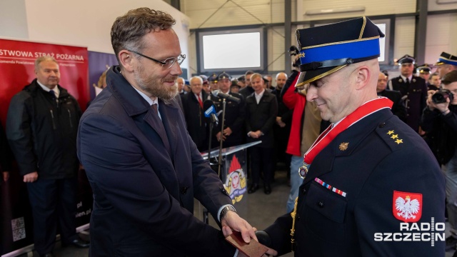 Fot. Robert Stachnik [Radio Szczecin] Wsparcie dla OSP w Stuchowie. "Rząd inwestuje w bezpieczeństwo Polaków" [WIDEO, ZDJĘCIA]