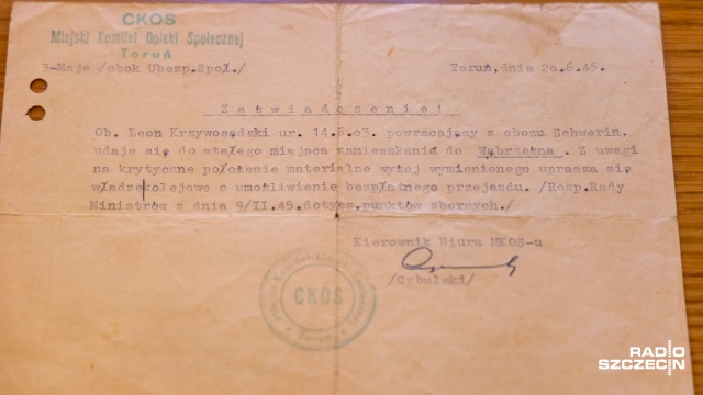 Fot. Robert Stachnik [Radio Szczecin] Listy z obozów koncentracyjnych w Archiwum Państwowym w Szczecinie [WIDEO, ZDJĘCIA]