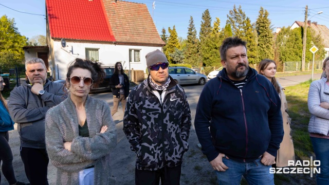 Fot. Robert Stachnik [Radio Szczecin] Kolejne protesty w sprawie trasy przyszłej obwodnicy Polic [WIDEO, ZDJĘCIA]