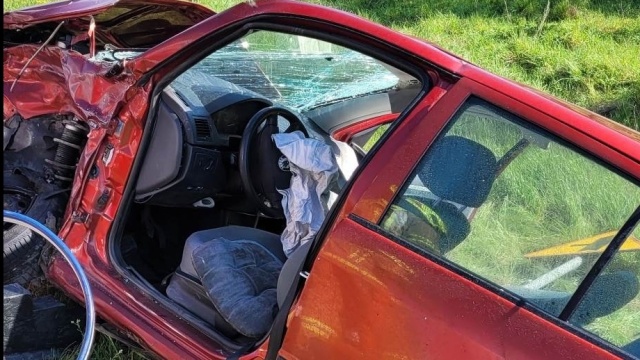 FB Ochotnicza Straż Pożarna w Czaplinku Wypadek na DW 163