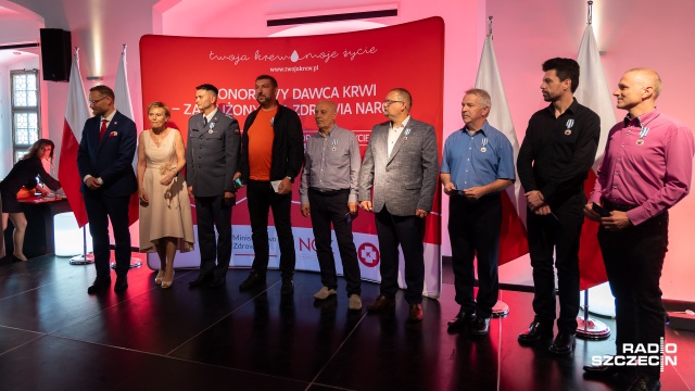 Fot. Robert Stachnik [Radio Szczecin] "Ta krew ratuje życie". Honorowi dawcy odznaczeni [WIDEO, ZDJĘCIA]