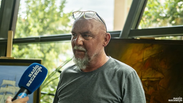 Fot. Wojciech Ochrymiuk [Radio Szczecin] Morza szum... Wystawa "Pod masztami" [WIDEO, ZDJĘCIA]