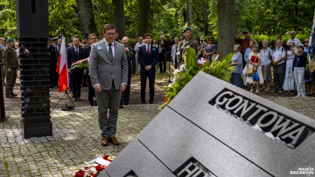 Fot. Wojciech Ochrymiuk [Radio Szczecin] Szczecin upamiętnił Krwawą Niedzielę na Wołyniu. "Nie o zemstę chodzi, ale o pamięć" [WIDEO, ZDJĘCIA]