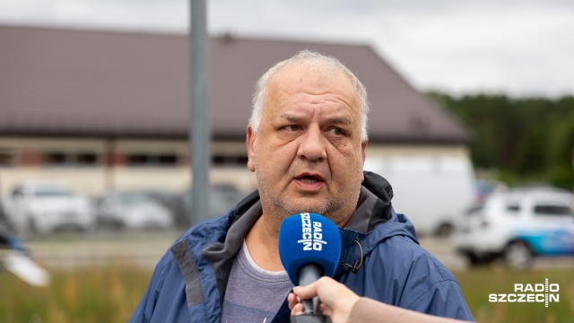 Fot. Robert Stachnik [Radio Szczecin] Mieszkańcy Trzebieży walczą o bezpieczeństwo na drodze [WIDEO, ZDJĘCIA]