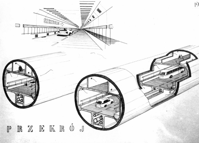 Fot. twitter.com/GDDKiA_Szczecin Tunel pod Świną. Takie były projekty pół wieku temu [GRAFIKA]