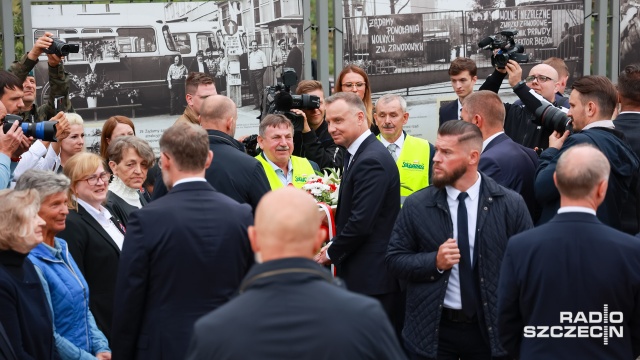 Fot. Robert Stachnik [Radio Szczecin] Prezydent: robotnicy Stoczni Szczecińskiej stanowili trzon akcji strajkowej [WIDEO, ZDJĘCIA]