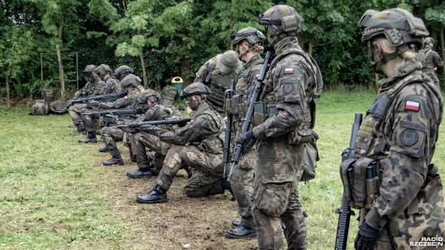 Fot. Maciej Papke [Radio Szczecin] Kandydaci na terytorialsów sprawdzali się w Choszcznie [WIDEO, ZDJĘCIA]