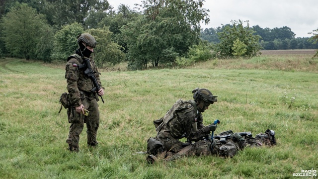 Fot. Maciej Papke [Radio Szczecin] Kandydaci na terytorialsów sprawdzali się w Choszcznie [WIDEO, ZDJĘCIA]