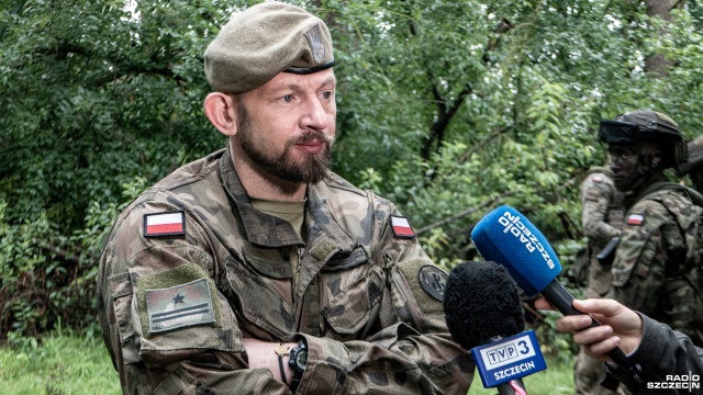 Fot. Maciej Papke [Radio Szczecin] Kandydaci na terytorialsów sprawdzali się w Choszcznie [WIDEO, ZDJĘCIA]