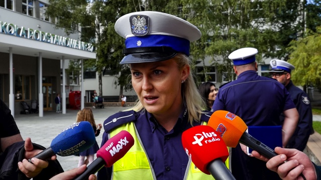 Fot. Wojciech Ochrymiuk [Radio Szczecin] Bezpieczna droga do szkoły. Policja startuje z akcjami [WIDEO, ZDJĘCIA]