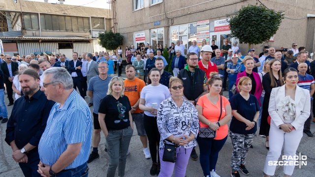 Fot. Robert Stachnik [Radio Szczecin] Stocznia Pomerania. Dok NMG 1 już po chrzcie [WIDEO, ZDJĘCIA]