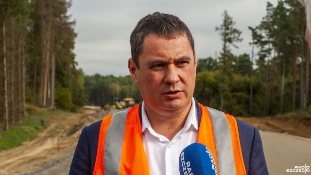 Fot. Wojciech Ochrymiuk [Radio Szczecin] Obwodnica to "olbrzymia perspektywa rozwoju gminy Gryfino" [WIDEO, ZDJĘCIA]