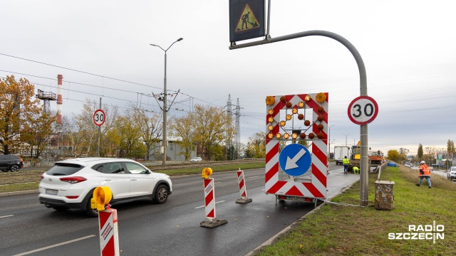 Fot. Robert Stachnik [Radio Szczecin] Utrudnienia i korki na ul. Gdańskiej [WIDEO, ZDJĘCIA]