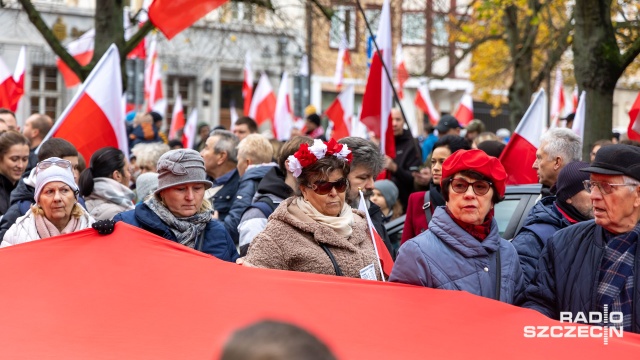 Fot. Robert Stachnik [Radio Szczecin] Szczeciński Marsz Niepodległości 2023 [ZDJĘCIA]