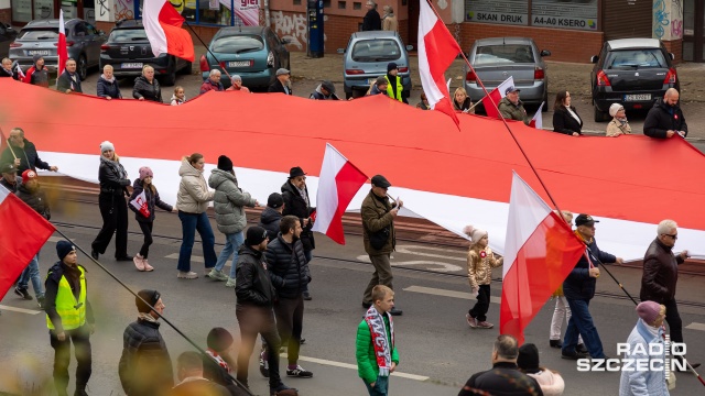 Fot. Robert Stachnik [Radio Szczecin] Szczeciński Marsz Niepodległości 2023 [ZDJĘCIA]