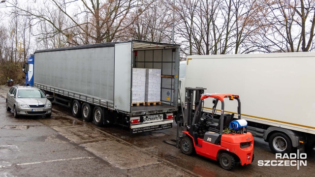 Fot. Robert Stachnik [Radio Szczecin] Kolejny transport humanitarny na Ukrainę [WIDEO, ZDJĘCIA]
